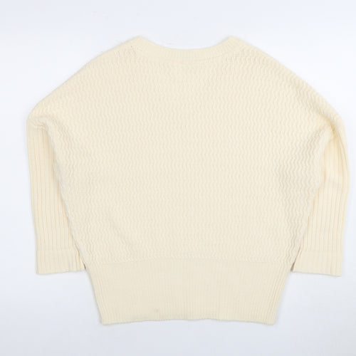 Noisy May Women's Ivory V-Neck Pullover Jumper
