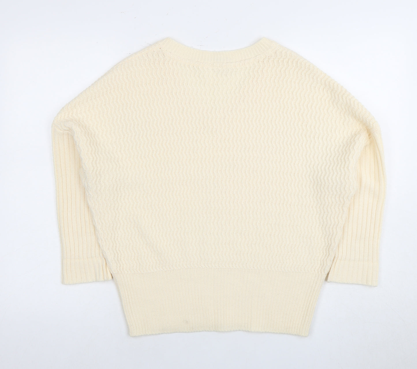 Noisy May Women's Ivory V-Neck Pullover Jumper