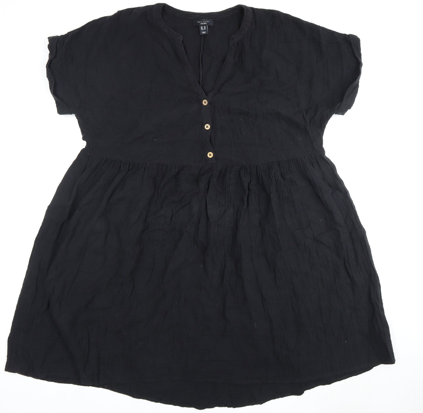 New Look Women's Black Shirt Dress Size 20