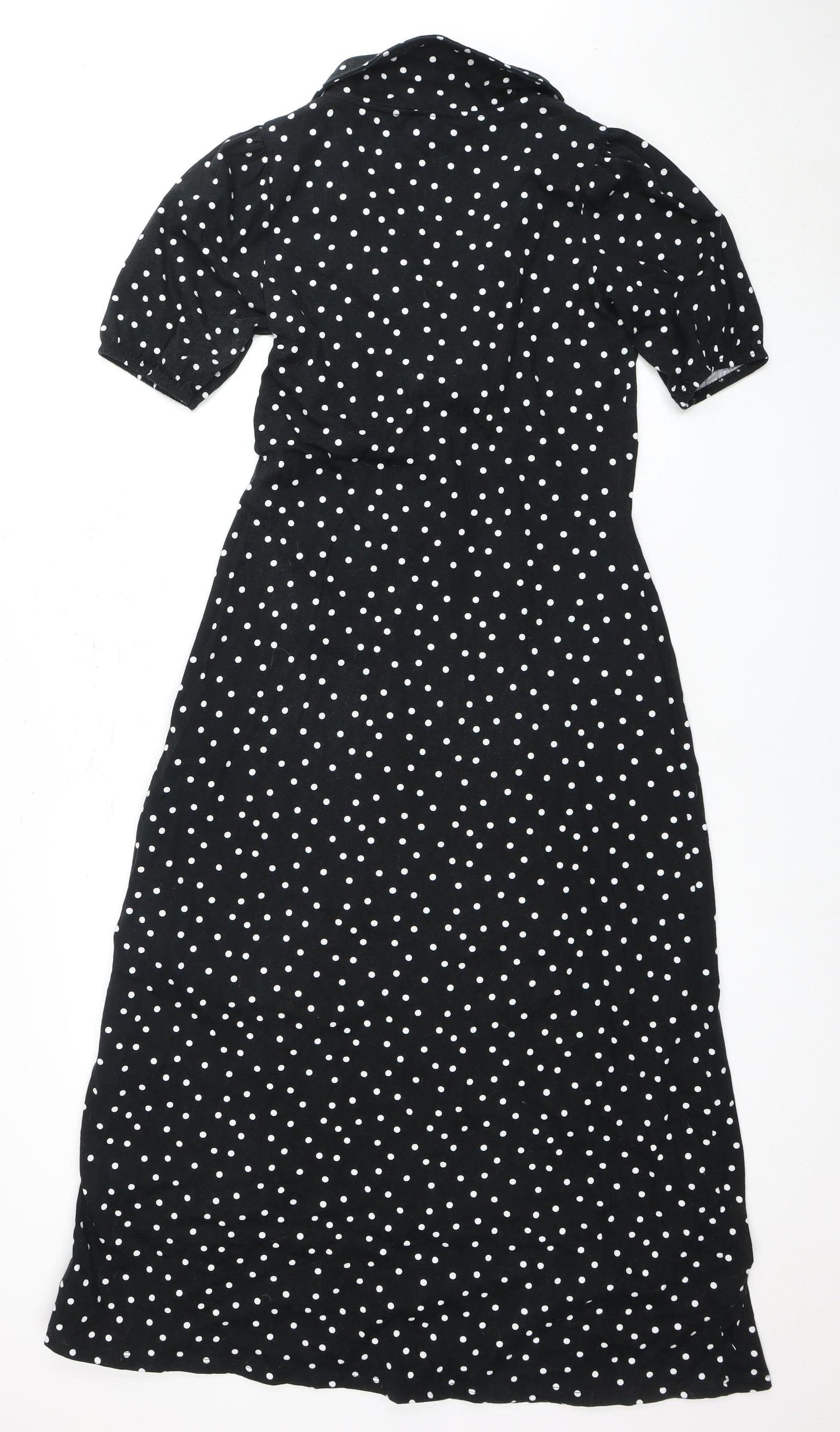 ASOS DESIGN Women's Black Polka Dot A-Line Dress