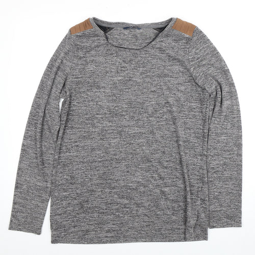Only Women's Grey Long Sleeve Jersey T-Shirt - Size L