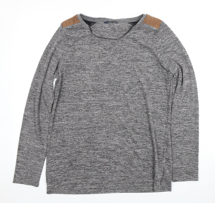 Only Women's Grey Long Sleeve Jersey T-Shirt - Size L