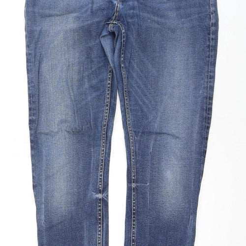 Acne Men's Blue Straight Jeans Size 30, Medium Wash