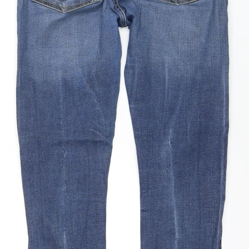 Acne Men's Blue Straight Jeans Size 30, Medium Wash