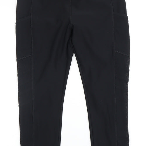 VOGO Women's Black Cropped Leggings - Medium