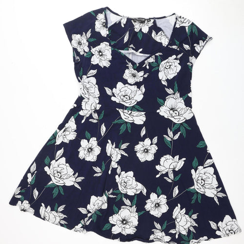 Dorothy Perkins Women’s Blue A-Line Floral Dress Size 18