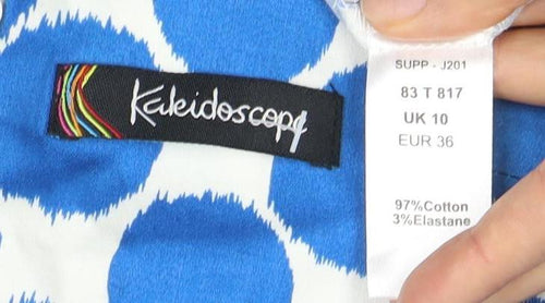 Kalidoscope Women's Blue Polka Dot Dress Size 10