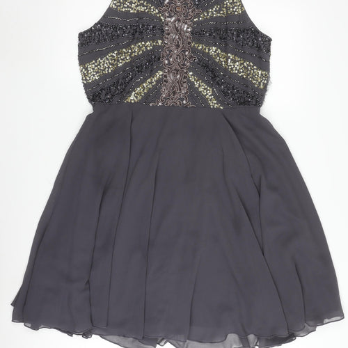 Angeleyes London Women's Black Beaded Dress 14