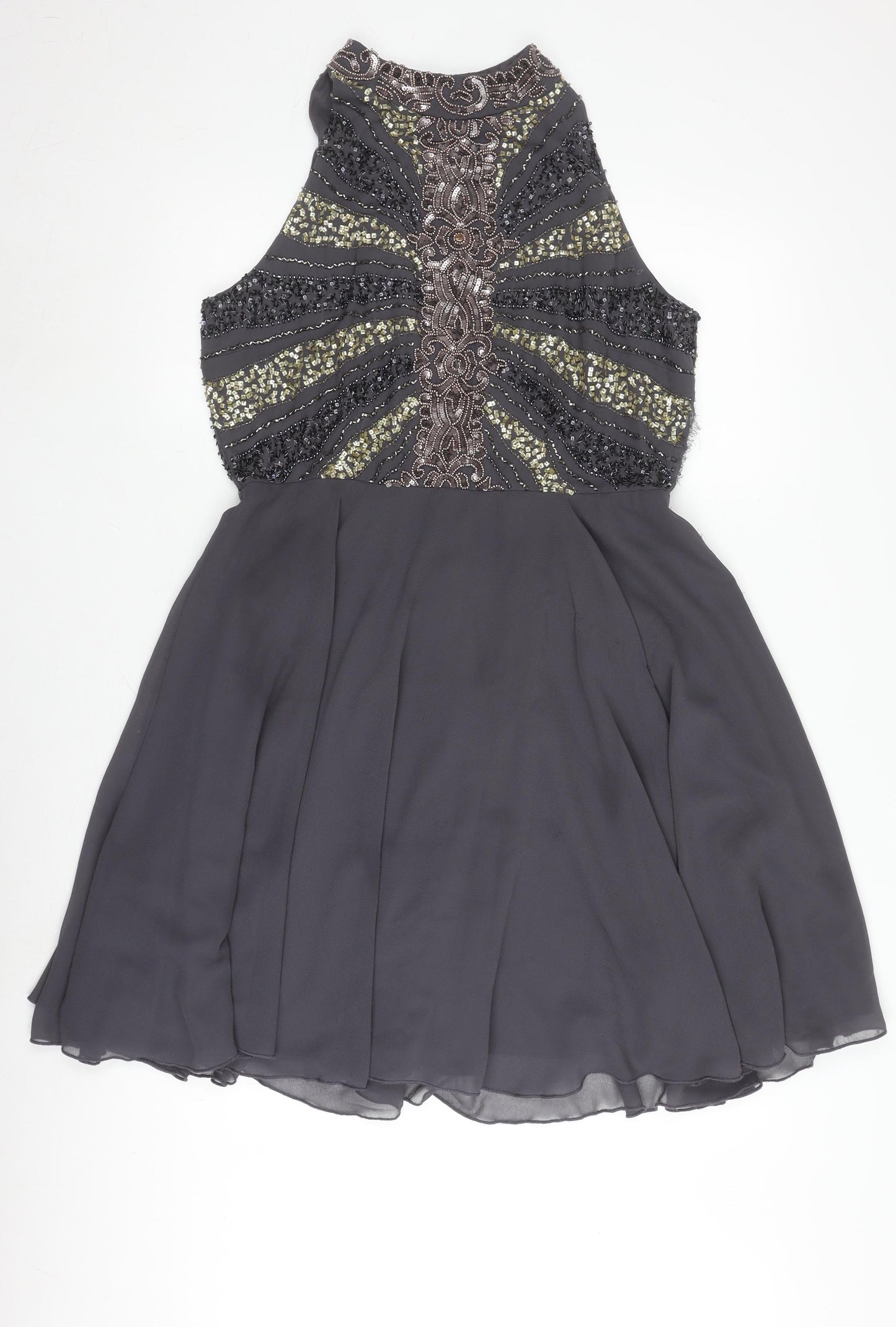 Angeleyes London Women's Black Beaded Dress 14
