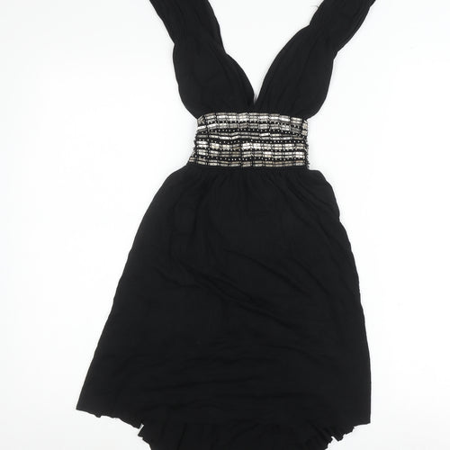 Warehouse Black Sleeveless Dress Women Size 10