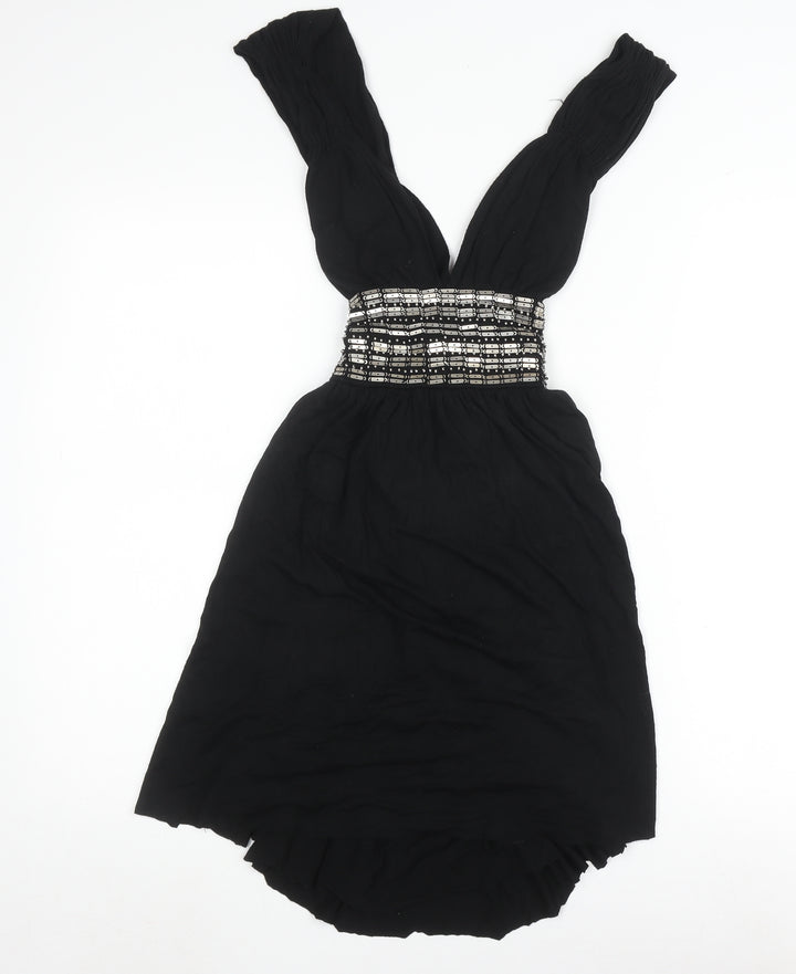 Warehouse Black Sleeveless Dress Women Size 10