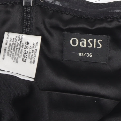 Oasis Women's Black A-Line Strapless Dress Size 10