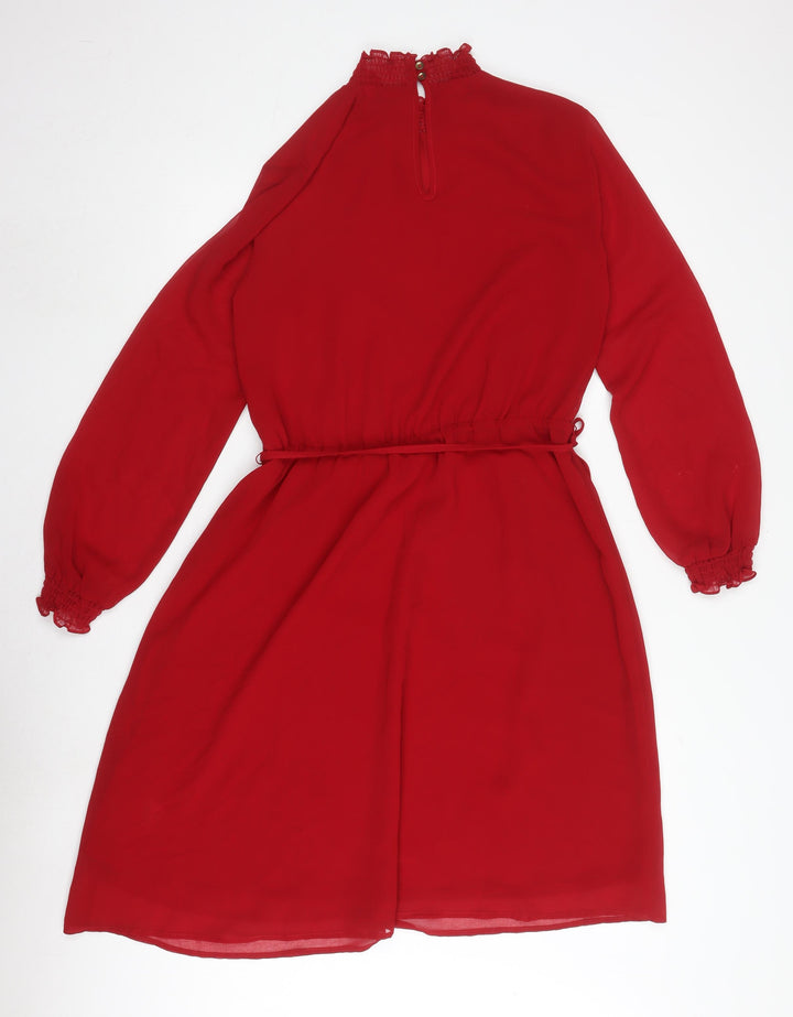 Oasis Women's Red A-Line Knee Length Dress