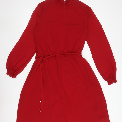 Oasis Women's Red A-Line Knee Length Dress