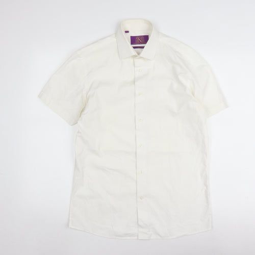 Next Men's Ivory Slim Fit Formal Dress Shirt