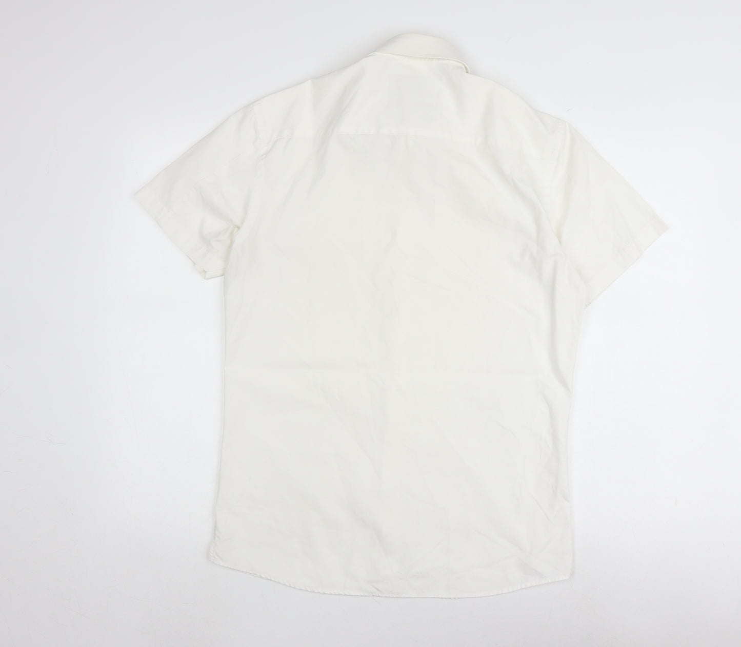 Next Men's Ivory Slim Fit Formal Dress Shirt