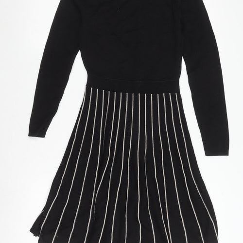 Oasis Women's Black Striped Dress XS