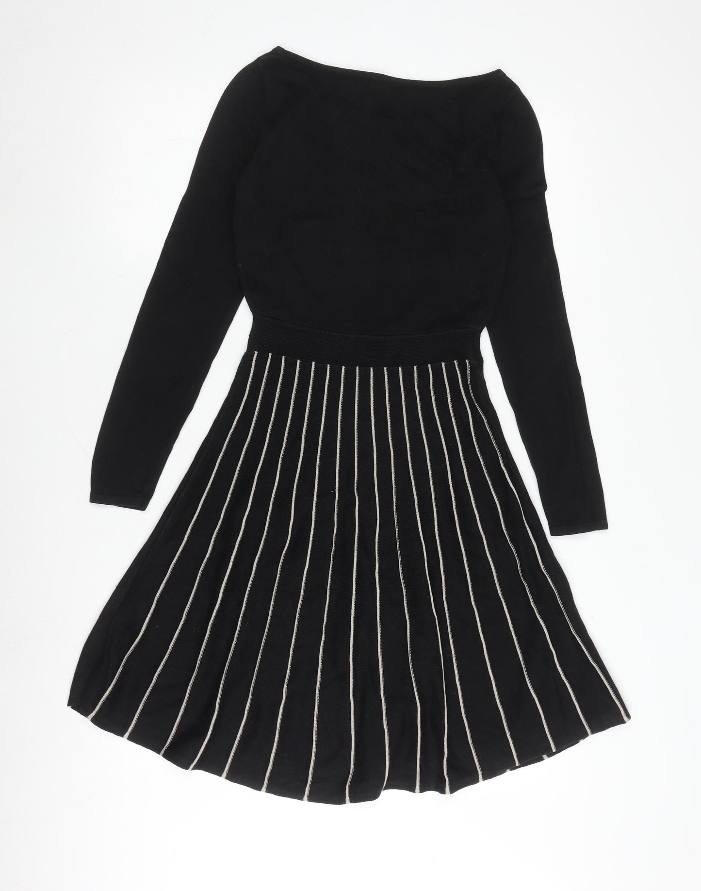 Oasis Women's Black Striped Dress XS