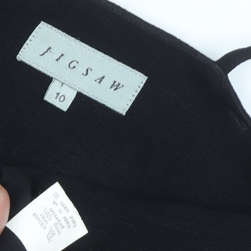 Jigsaw Black Slip Dress, Size 10, Elegant Evening Wear