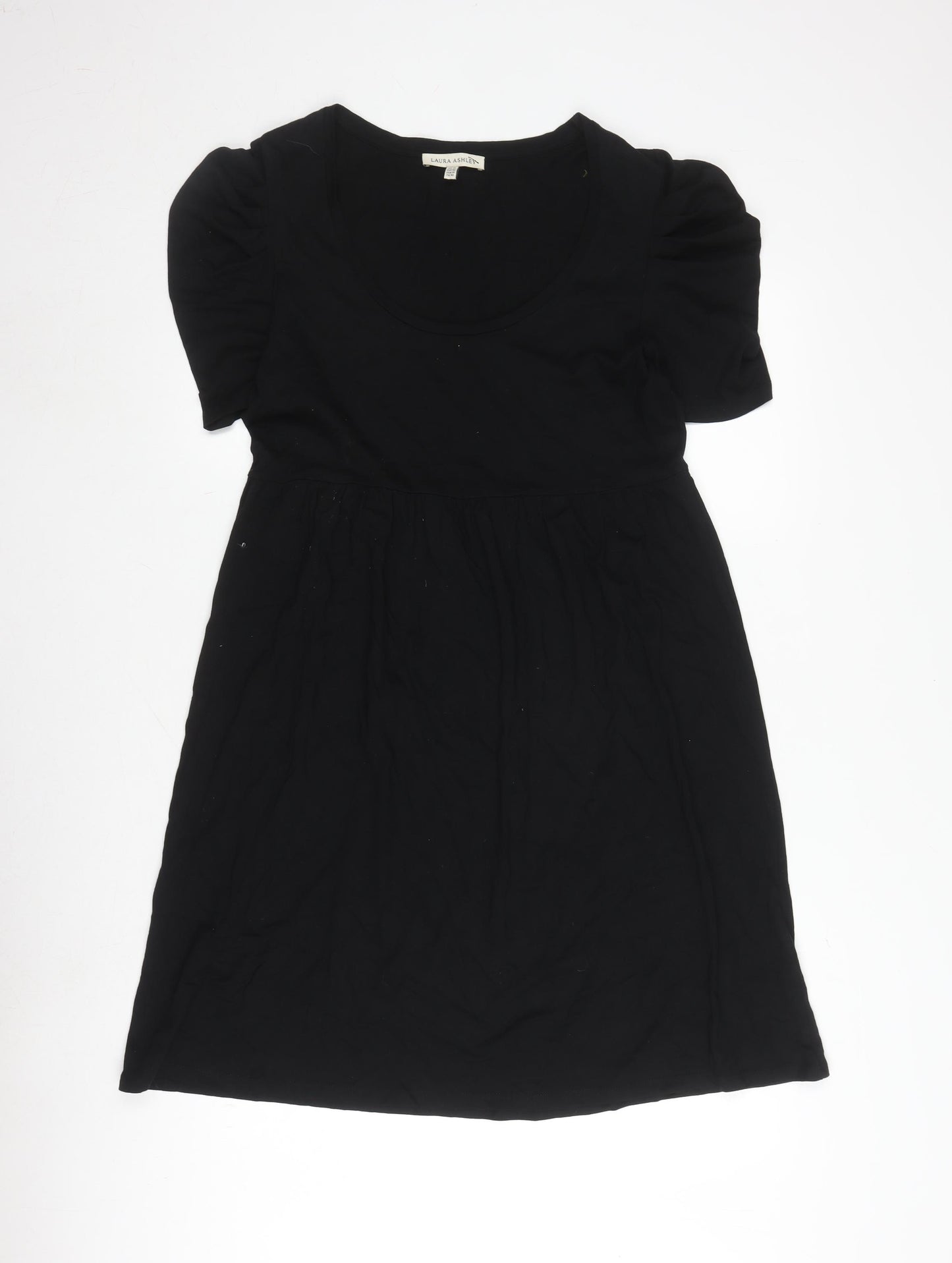 Laura Ashley Women’s Black Puff Sleeve Dress, Size 14