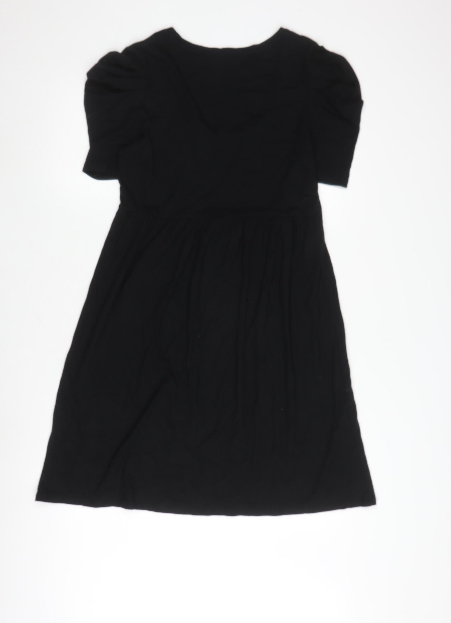 Laura Ashley Women’s Black Puff Sleeve Dress, Size 14