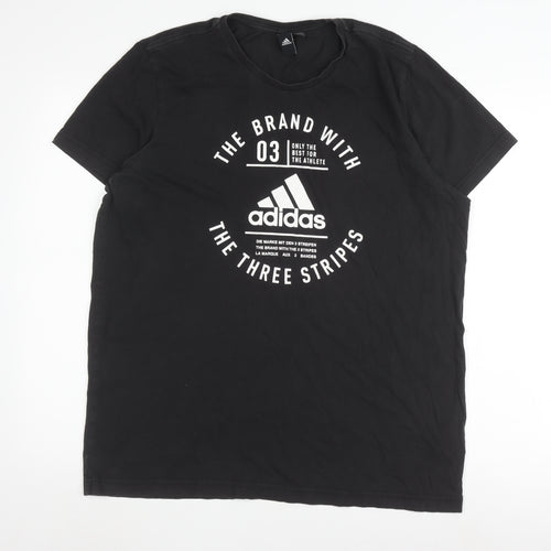 Adidas Men's Black Medium Graphic T-Shirt