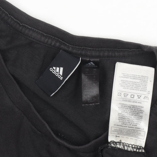 Adidas Men's Black Medium Graphic T-Shirt