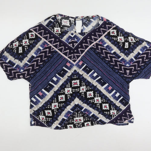 Warehouse Women’s Multicoloured Geometric Blouse UK 10