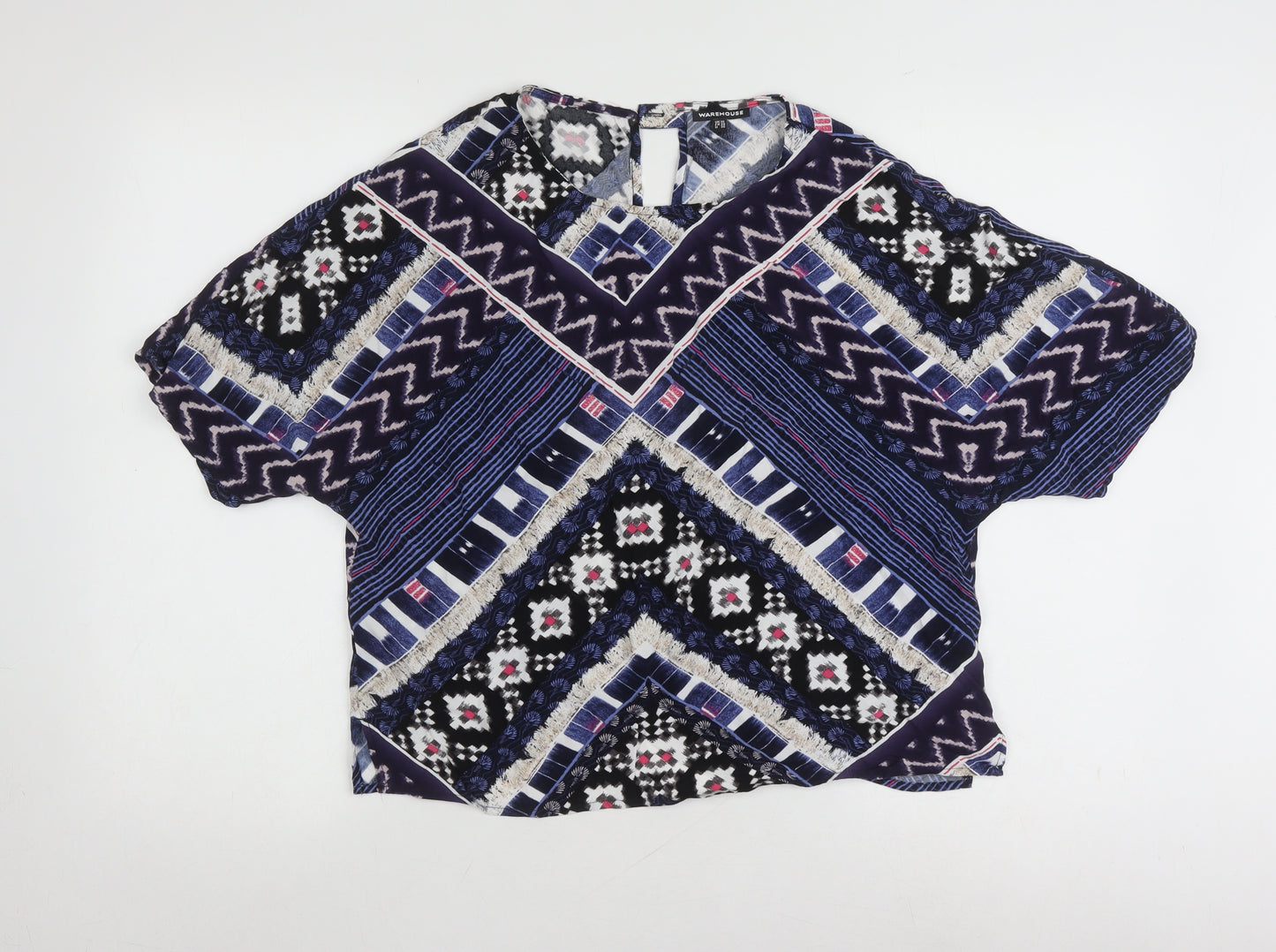 Warehouse Women’s Multicoloured Geometric Blouse UK 10