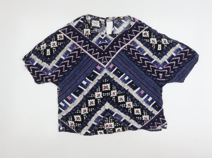 Warehouse Women’s Multicoloured Geometric Blouse UK 10