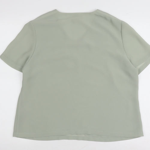 Eastex Women's Green Embroidered Blouse Size 16