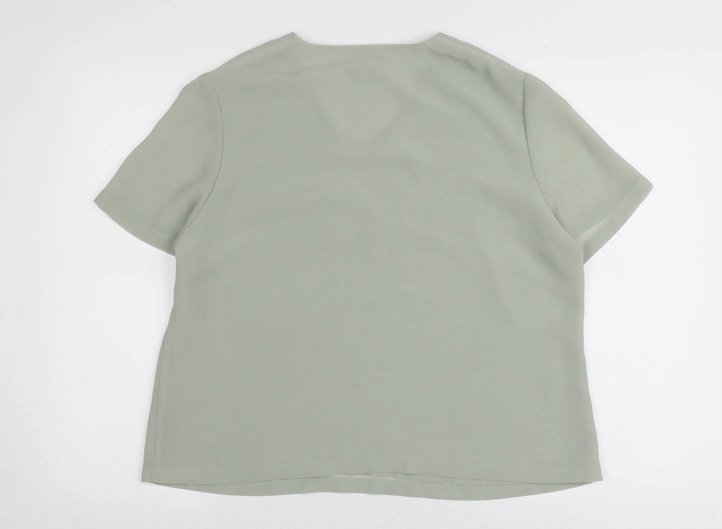 Eastex Women's Green Embroidered Blouse Size 16