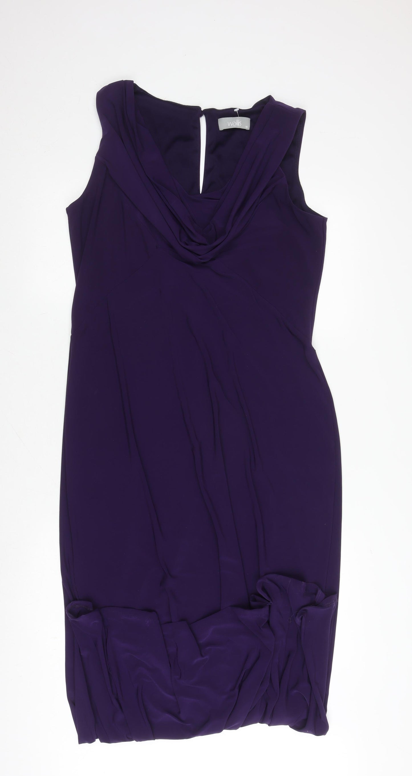 Wallis Women's Purple Sleeveless Dress Size 16