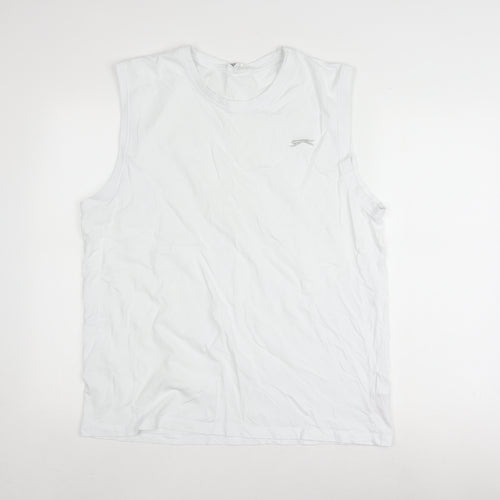Slazenger Men's White XL Tank Top for Gym & Training