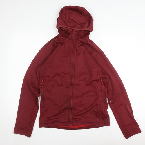 Men's Red Full Zip Hoodie - Size Not Specified