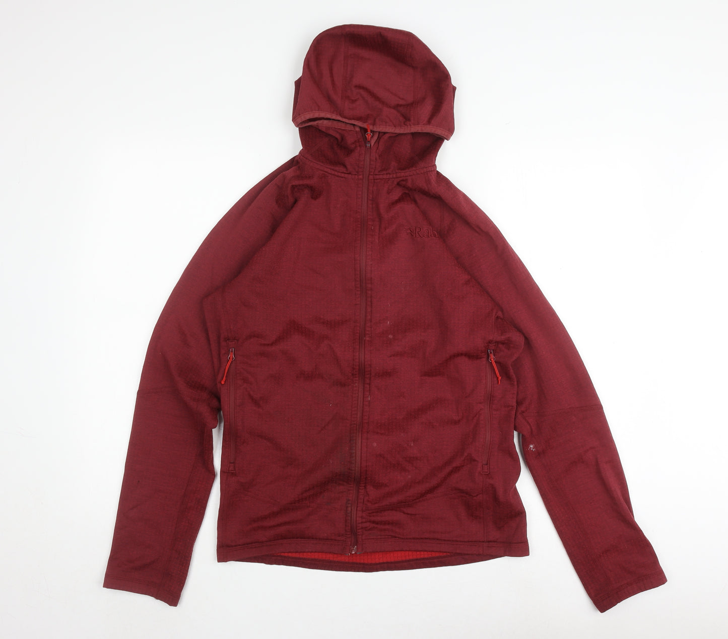 Men's Red Full Zip Hoodie - Size Not Specified