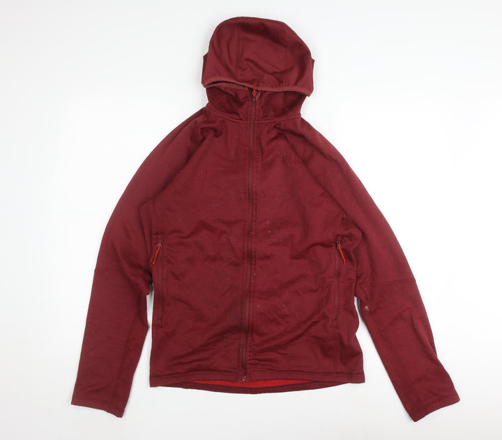 Men's Red Full Zip Hoodie - Size Not Specified