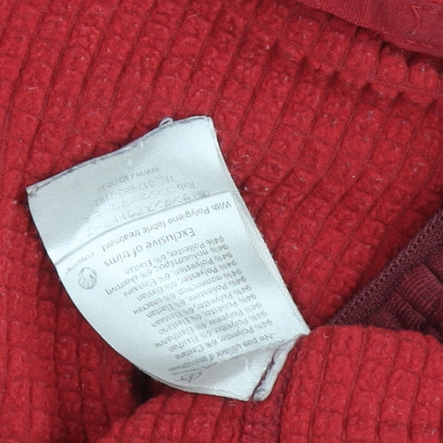 Men's Red Full Zip Hoodie - Size Not Specified