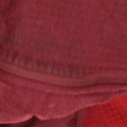 Men's Red Full Zip Hoodie - Size Not Specified