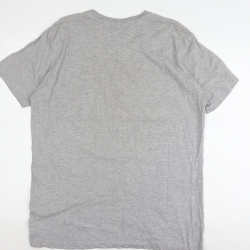 Boxfresh Men's Grey Logo T-Shirt L Short Sleeve