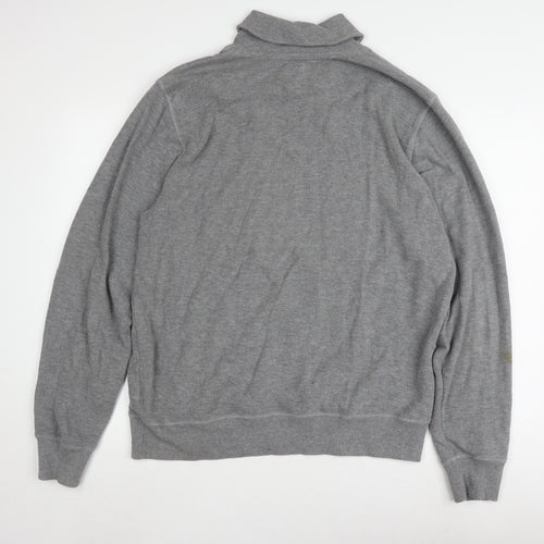 Lyle and Scott Men's Grey Mock Neck Jumper L