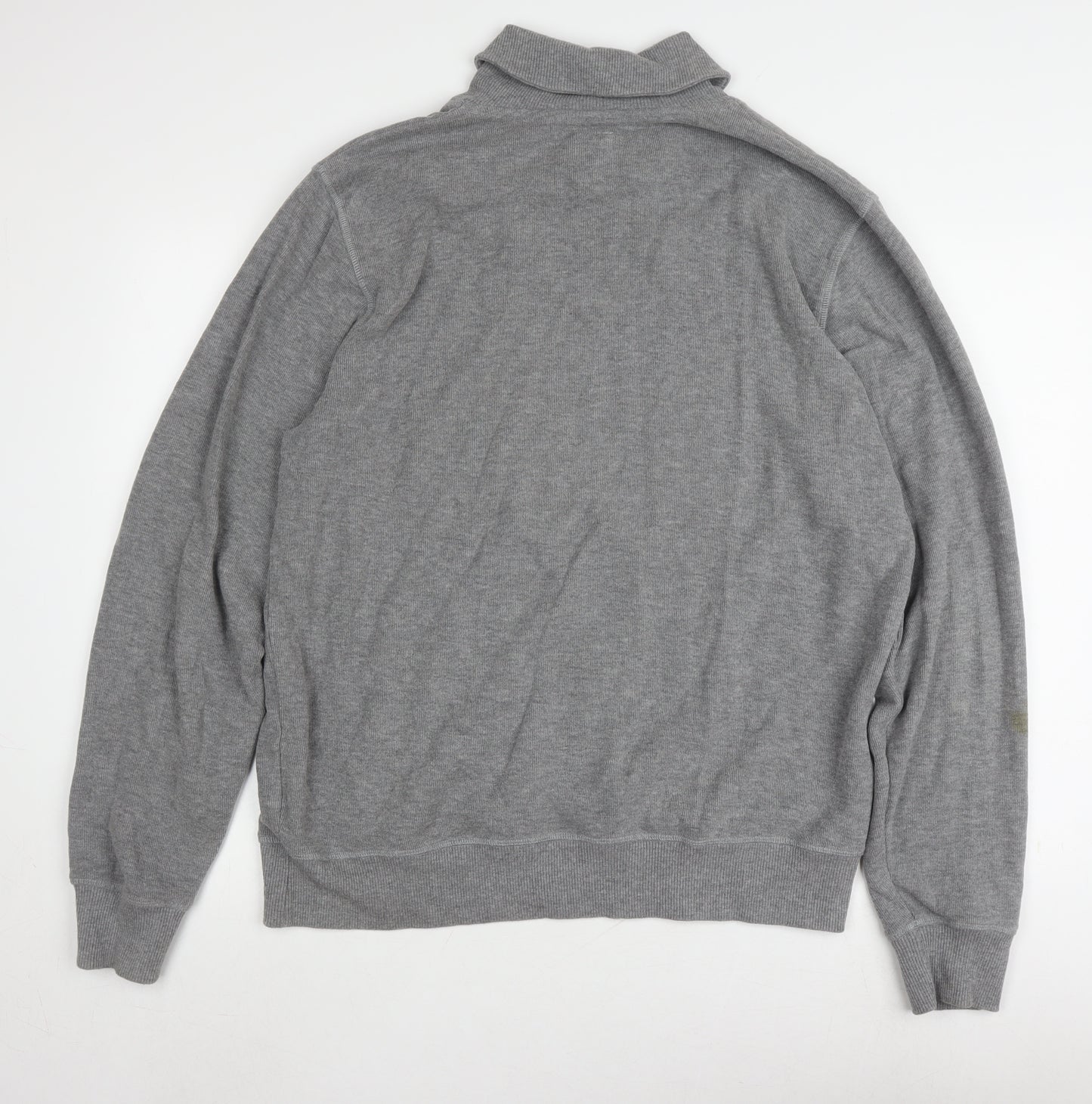 Lyle and Scott Men's Grey Mock Neck Jumper L