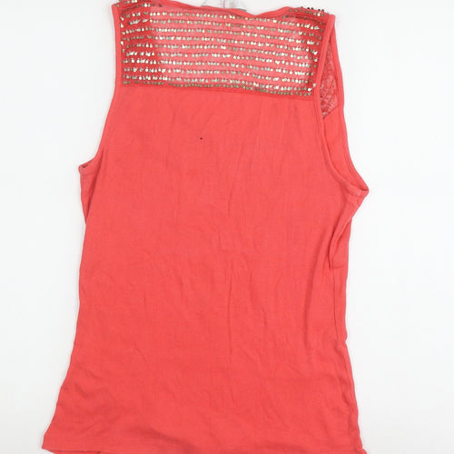 Jasper Conran Red Sequin Women's Tank, Size 16, Cotton