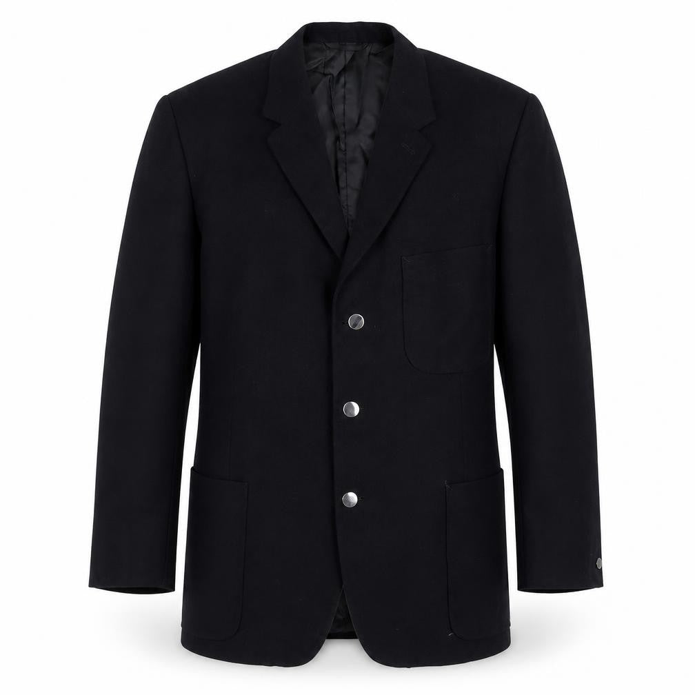 Front view of Austin Reed Men's Blue Wool Blazer, size 40, Classic Fit