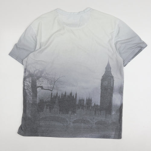 Firetrap Men’s Grey City Graphic T-Shirt - 2XL