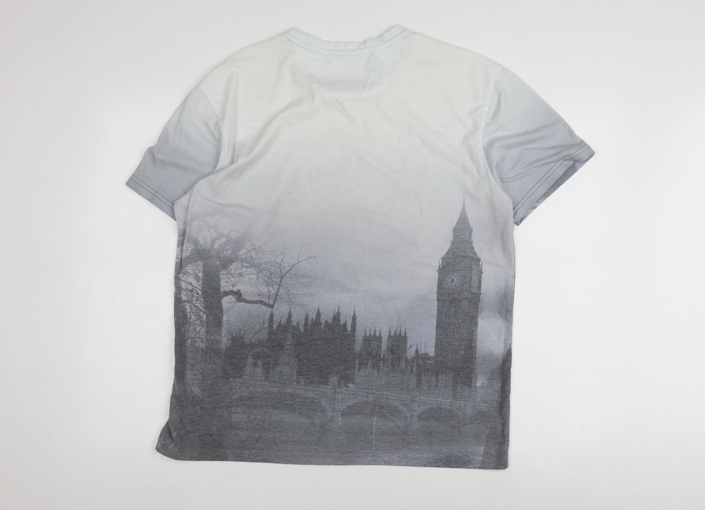 Firetrap Men’s Grey City Graphic T-Shirt - 2XL