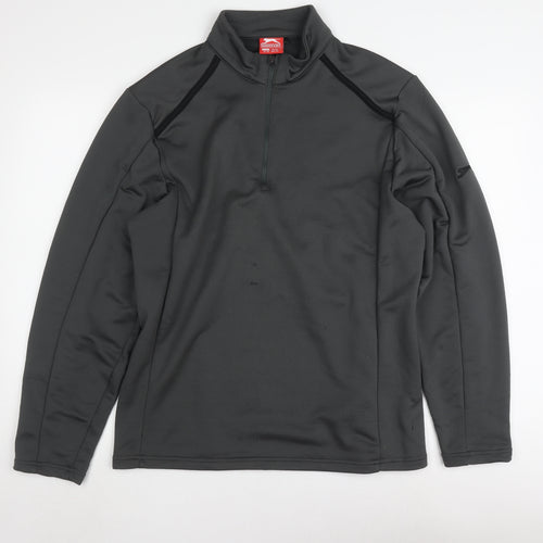 Slazenger Men's Black 2XL Pullover Long Sleeve Top