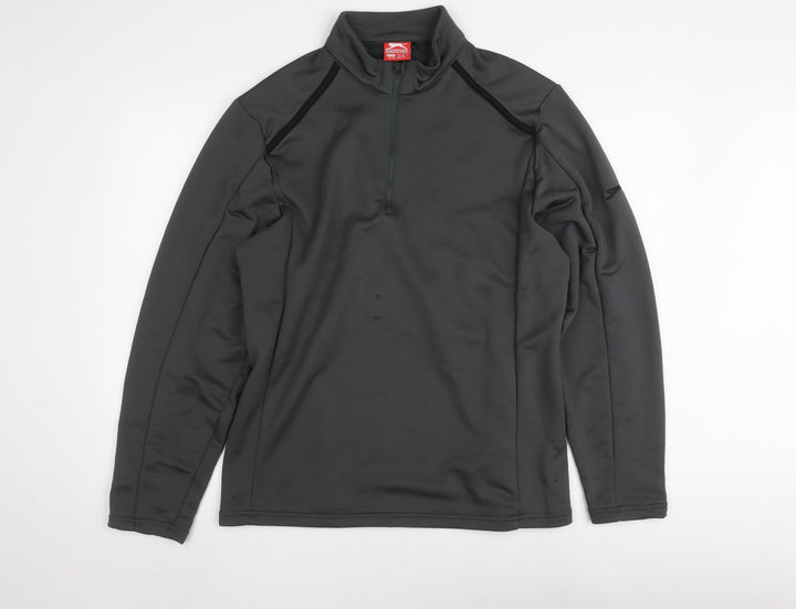 Slazenger Men's Black 2XL Pullover Long Sleeve Top