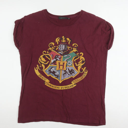 Harry Potter Womens Red T-Shirt, Size 8, School Theme