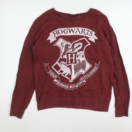 Harry Potter Women's Red Sweatshirt Size 10 Logo Graphic
